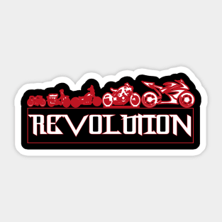 motor bike revolution Sticker